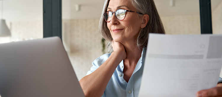 Woman on Computer